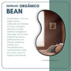 Espelho Orgânico 70cm X 50cm Bean Moldura Em Couro Ecológico