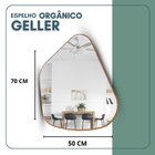 Espelho Orgânico 70x50cm Moldura Em Couro Ecológico Geller Ma