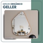 Espelho Orgânico 70x50cm Moldura Em Couro Ecológico Geller Ma