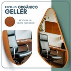 Espelho Orgânico 70x50cm Moldura Em Couro Ecológico Geller Ma