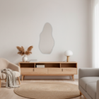 Espelho Orgânico 80x35 Design Sofisticado Para Sala Quarto La