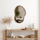 Espelho Organico Cloud 70cm X 50cm Moldura Em Couro Ecológico