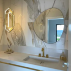 Espelho Organico Com Moldura Em Metal Quarto Sala Hall 90cm P