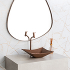 Espelho Orgânico com Moldura em Metal Quarto Sala Hall 90x80c