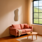 Espelho Orgânico Decorativo 95x40 Design Sofisticado Para Sal