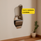 Espelho Orgânico Decorativo 95x40 Design Sofisticado Para Sal