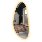 Espelho Orgânico Decorativo Com Led 160x60cm Corpo Todo Branc