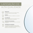 Espelho Orgânico Decorativo Com Led 80x60cm Com Controle Bran