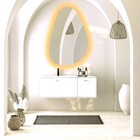 Espelho Orgânico Decorativo Iluminado Com Led Quente 43x76cm