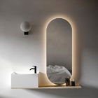 Espelho Orgânico Decorativo Iluminado Com Led Quente 45x80cm