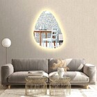 Espelho Orgânico Decorativo Iluminado Com Led Quente 60x80cm