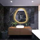 Espelho Orgânico Decorativo Iluminado Com Led Quente 60x80cm