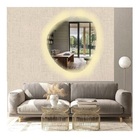 Espelho Orgânico Decorativo Iluminado Com Led Quente 64x54cm