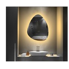 Espelho Orgânico Decorativo Iluminado Com Led Quente 80x90cm