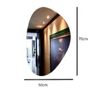 Espelho Orgânico Grande 70cm Decorativo C/ Led Branco Quente