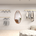 Espelho Orgânico Grande Com Moldura Metal Decorativo 70x50cm