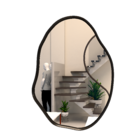 Espelho Orgânico Grande Com Moldura Metal Decorativo 70x50cm