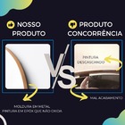 Espelho Orgânico Grande Com Moldura Metal Decorativo 90x60cm