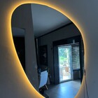 Espelho Orgânico Grande Decorativo 80cm Com Led E Controle