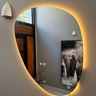 Espelho Orgânico Grande Decorativo 80x60cm Moderno