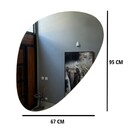 Espelho Orgânico Grande Decorativo 95x67cm Moderno