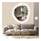 Espelho Orgânico Iluminado Com Led Frio 64x54cm Touch