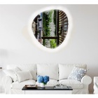 Espelho Orgânico Iluminado Com Led Frio 64x54cm Touch