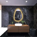 Espelho Orgânico Iluminado Com Led Quente 43x76cm Touch