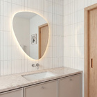 Espelho para Banheiro Orgnico com LED Bivolt 100x75cm Gota VB Cristais