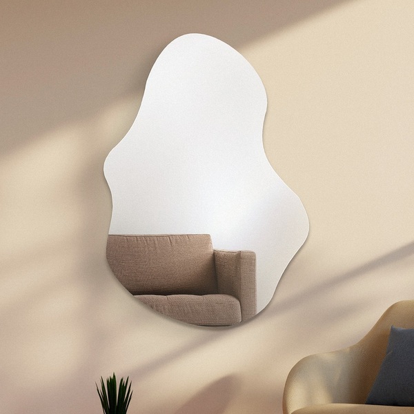 Espelho Orgânico Luxo Decorativo De Parede Quarto Sala Banhei