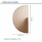 Espelho Orgânico Meia Lua Lapidado Para Banheiro 89x48,7 Espe