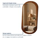 Espelho Orgânico Moldura Mdf 170x85 Sereno Castanho/espelhado