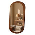 Espelho Orgânico Moldura Mdf 170x85 Sereno Castanho/espelhado