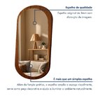 Espelho Orgânico Moldura Mdf 170x85 Sereno Castanho/espelhado