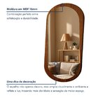 Espelho Orgânico Moldura Mdf 170x85 Sereno Castanho/espelhado