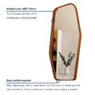 Espelho Orgânico Moldura Mdf 182x74,6 Harmonia Castanho/espel