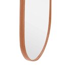 Espelho Oval 150x50cm Moldura Em Couro Yescasa