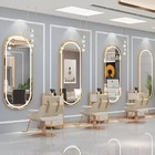 Espelho Oval 170x70 Com Led Jateado - Dourado