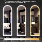 Espelho Oval 170x70 Com Led Jateado - Preto Matte