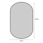 Espelho Oval 60x40cm Com Moldura Preto