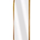 Espelho Oval 80x40cm Com Moldura Alumínio Dourado