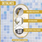 Espelho Oval 80x40cm Com Moldura Alumínio Dourado