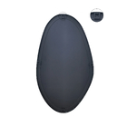 Espelho Oval 85x50cm Preto Com Moldura Dali Inspire