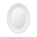 Espelho Oval Bisotê Branco Puro Grande