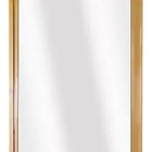 Espelho Oval Com Moldura Alumínio Dourada 100x30cm