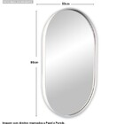 Espelho Oval Com Moldura Branca 80x50cm