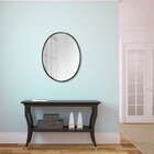 Espelho Oval Com Moldura De Alumínio 50cm X 40cm Decore Pront