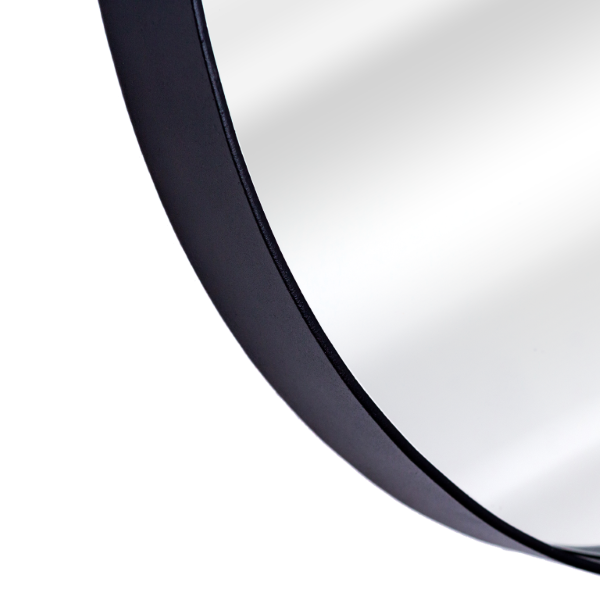 Espelho Oval Com Moldura Em Metal 150 X 50 Cm - Cores - Preto