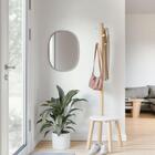 Espelho Oval Com Moldura Em Metal Prata