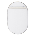 Espelho Oval com Moldura Fixa 90x58cm Preto Borda Fina Darabas Agardi